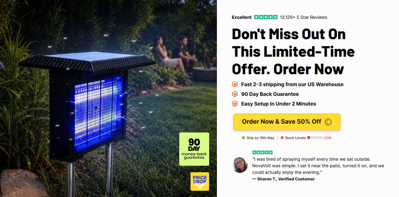 NovaVolt zapping mosquitoes β limited time offer